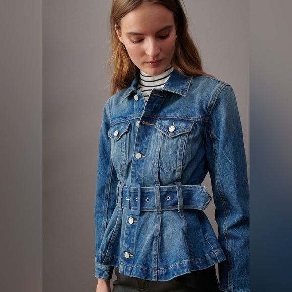 Anthro Blank NYC Chase Belted Denim Jacket - Picture 2 of 3